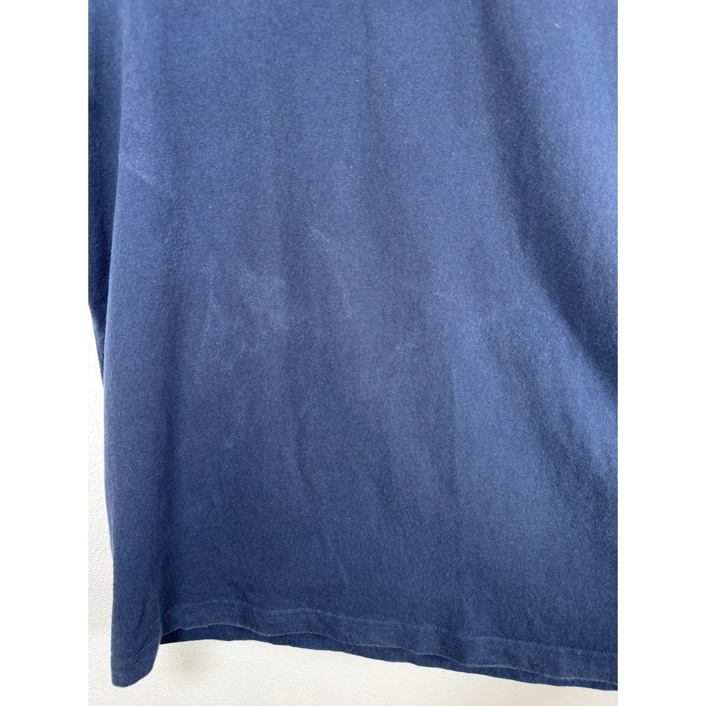 Carhartt Graphic T-Shirt Mens Large Navy Blue Fading Original Fit Logo - Picture 4 of 7
